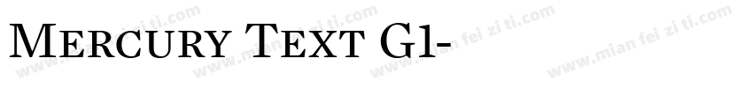 Mercury Text G1字体转换